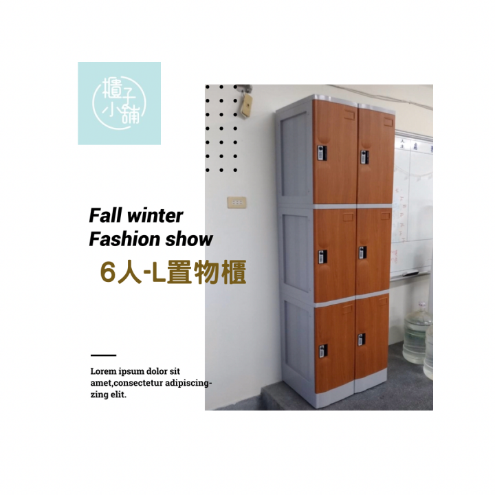 9人 ABS櫃-L 木紋門板-把手櫃透明門置物櫃